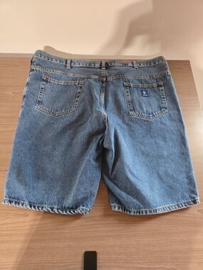 Men's Blue Denim Jean Shorts with Back Pockets